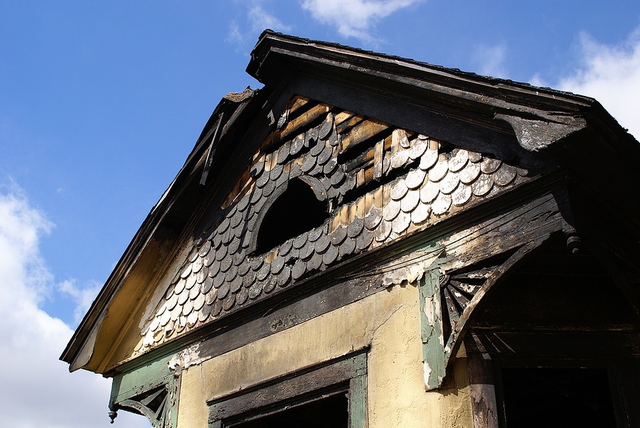 fire damaged home