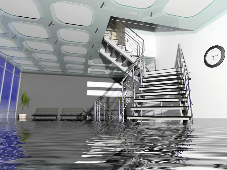 the modern office hall interior with stairs in Insurance case